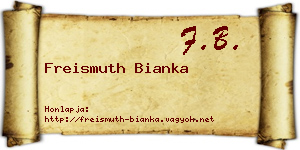 Freismuth Bianka névjegykártya